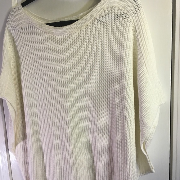 GAP Slouchy Wide-Neck Sweater, White, XL - Picture 2 of 6